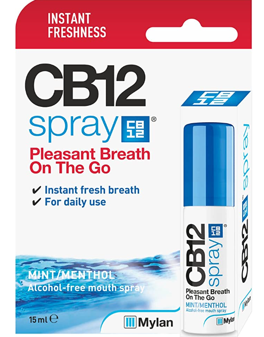 CB12 Instant Fresh Oral Steak Spray (Remove Stomatoic Deloma, Smoking, Dating, Must -have for Delivery) Spray 15ml (can be issued in English/China, and it is issued by China taxes and fees.
