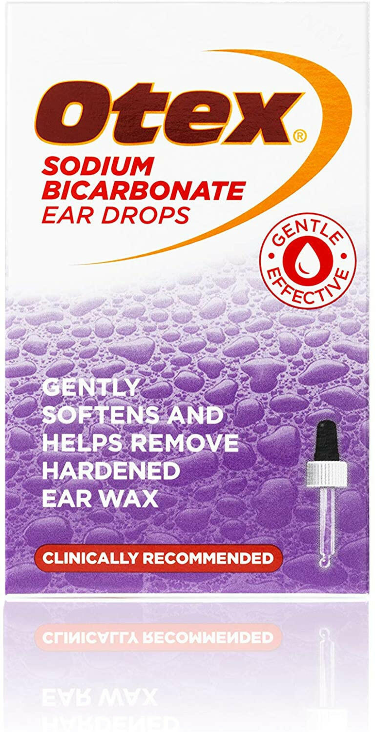 OTEX SODIUM BICARBONATE EAR DROPS Sodium Botanids (effective and gently removing too much, hardening earwax