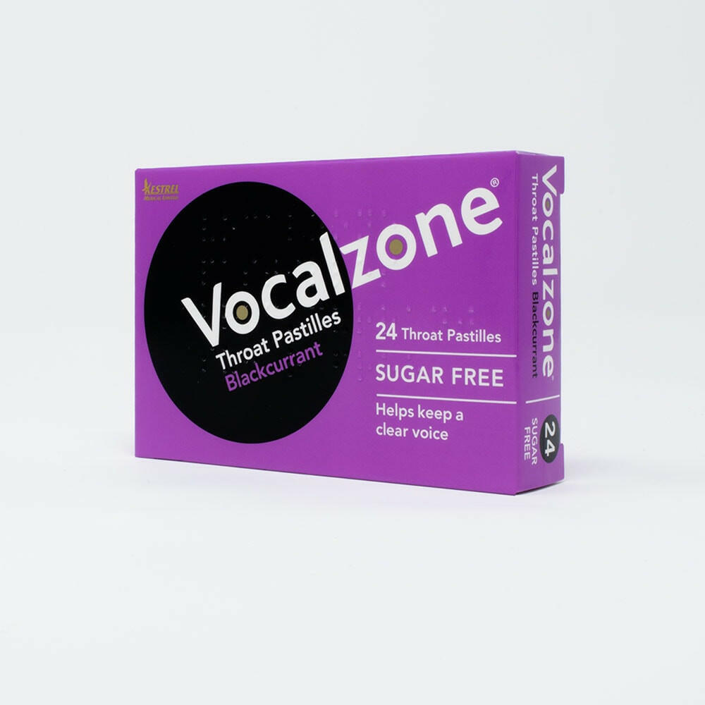 VOCALZONE blackcurrant Throat Pastilles 24