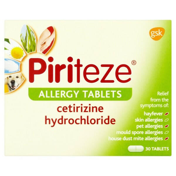 Piriteze Cetirizine Cetirizine Anti -allergic Smooth 30 Tablets (urticaria, pet dust and dust allergy, pollen disease)