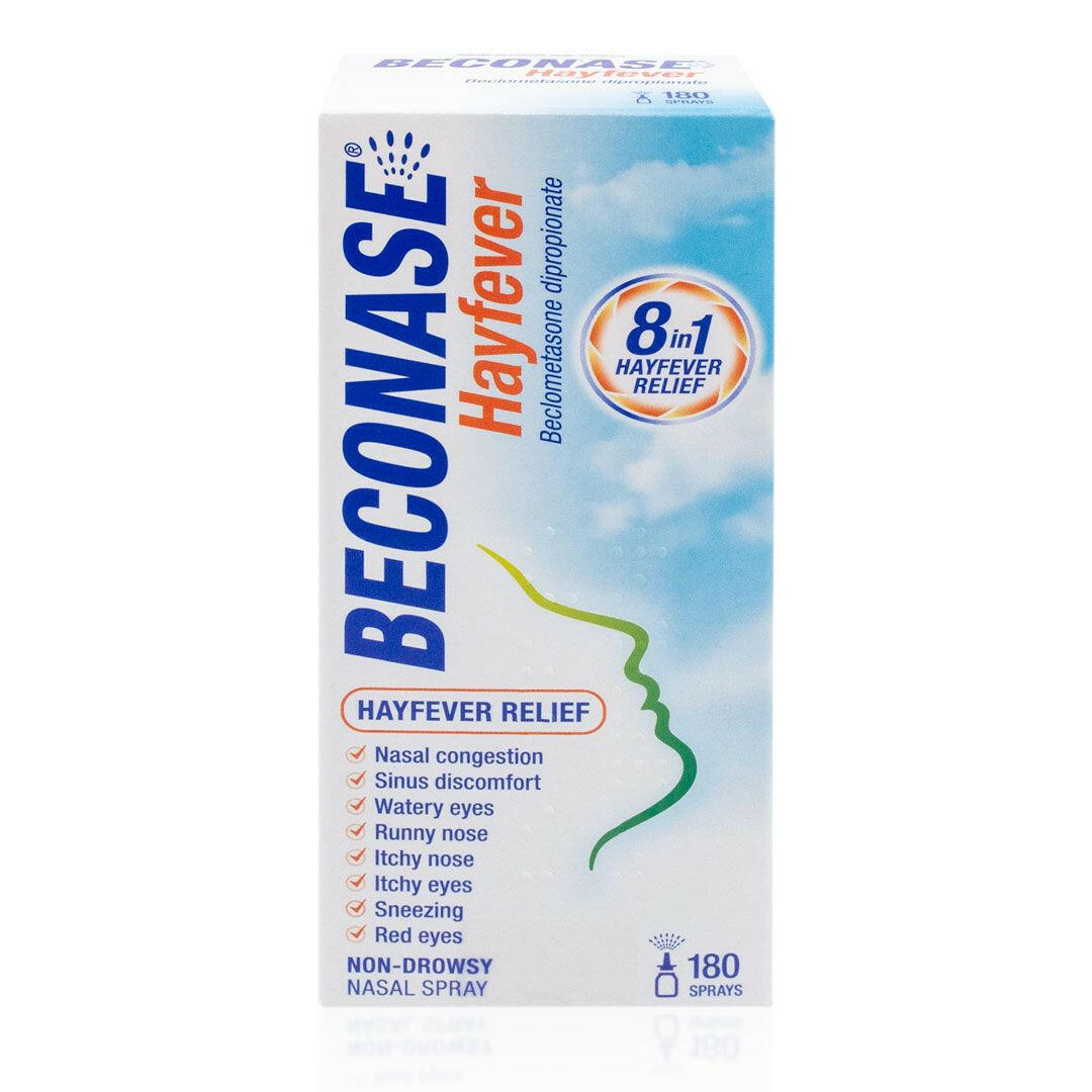 Beconase Beclometasone Dipropionate 50µg Hayfever Nasal Spray - 180 Sprays — product packaging