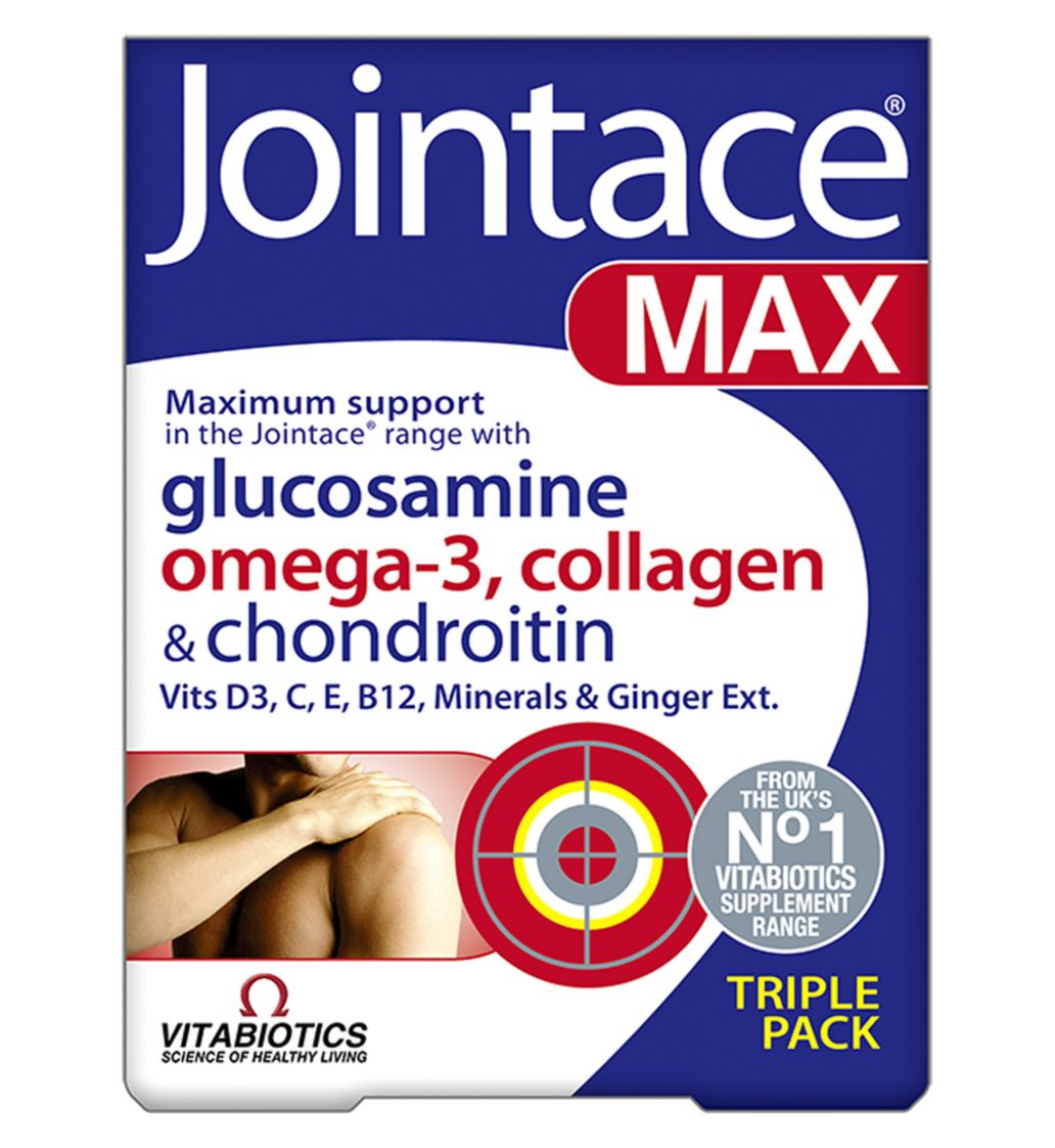 Vitabiotics Jointace Max -84 TABLETS maximum 3 -in -1 supplement (amino glucose and cartilage tablet, Omega -3 capsule and collagen trace nutrients
