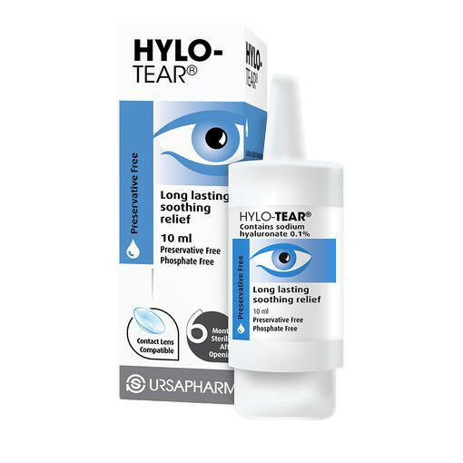 Hylo-Tear Sodium Hyaluronate 0.1% Preservative-Free Eye Drops - 10ml — product packaging