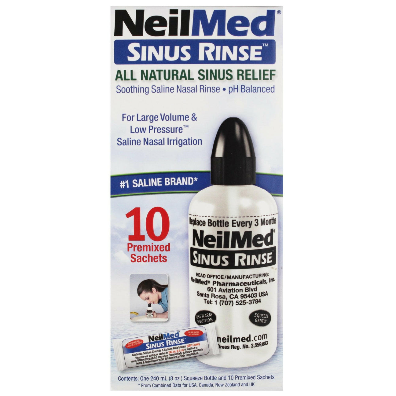 NeilMed Sinus Rinse Starter Kit - 10 Sachets, Nasal Irrigation — product packaging