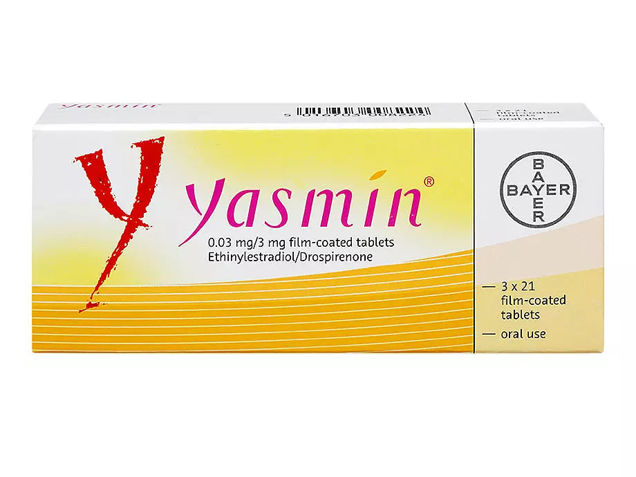Yasmin Drospirenone 3mg / Ethinylestradiol 0.03mg Tablets - 63 Tablets — product packaging