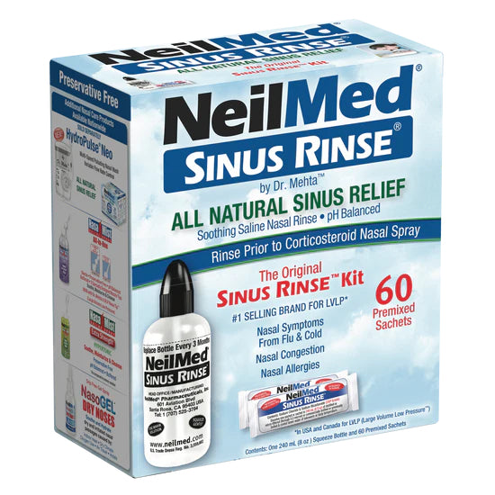 NeilMed Sinus Rinse Original Kit - 240ml Bottle + 60 Sachets — product packaging