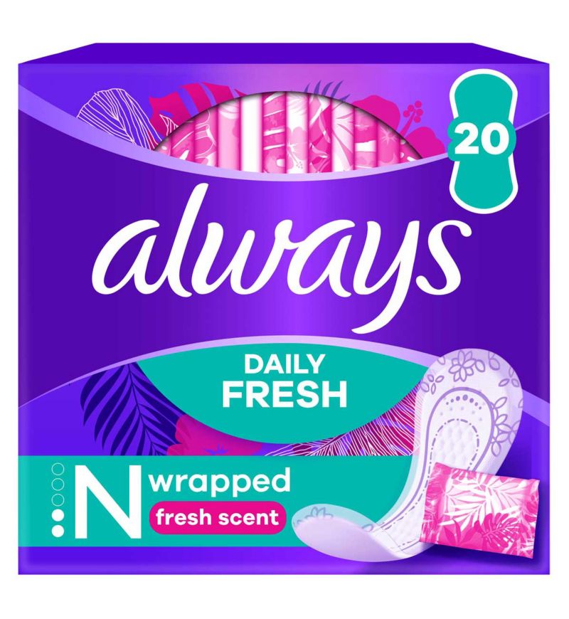 Always Daily Fresh Normal Wrapped Panty Liners Fresh Scent - 20 Liners — product packaging