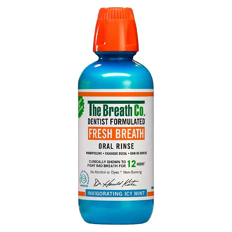 The Breath Co Fresh Breath Oral Rinse Icy Mint Alcohol-Free Mouthwash - 500ml — product packaging