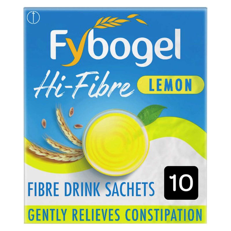 Fybogel Hi-Fibre Lemon 3.5g Granules - 10 Sachets — product packaging
