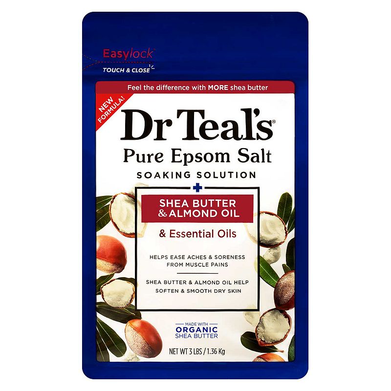 Dr Teal's Pure Epsom Salt Soaking Solution Shea Butter & Almond Oil - 1.36kg — product packaging