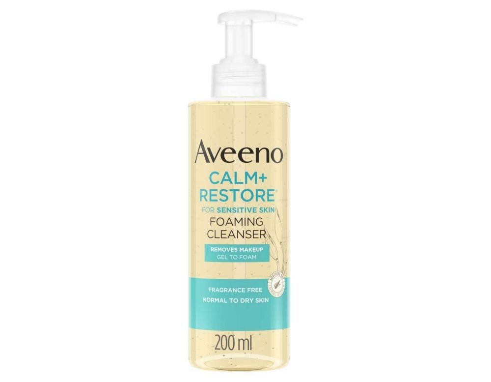 Aveeno Face Calm + Restore Foaming Cleanser - 200ml — product packaging