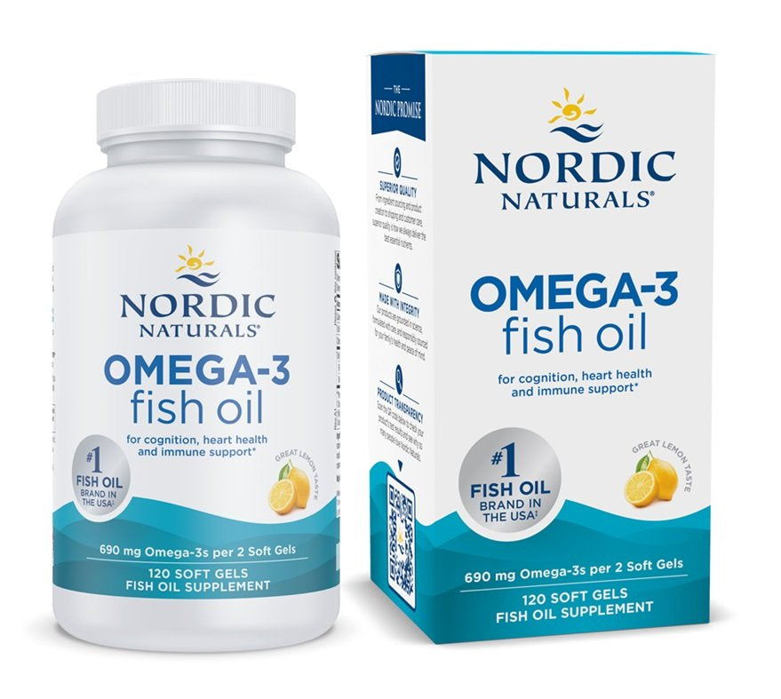 Nordic Naturals Omega-3 Fish Oil Softgel Capsules - 120（690mg）