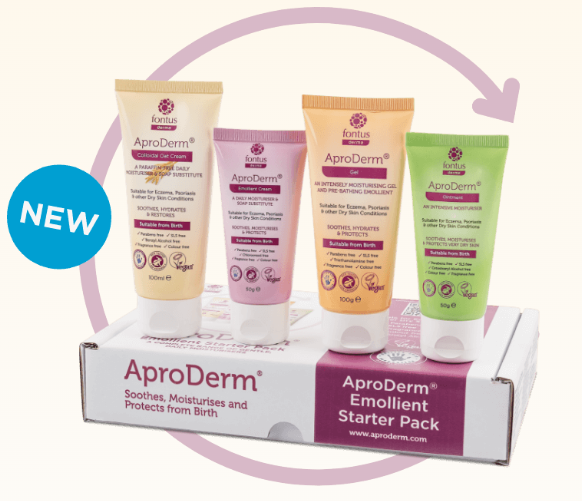 Aproderm Emollient Starter Pack colloidum oatmeal x 100ml/moisturizing cream x 50g/gel x 100g/ointment x 50g