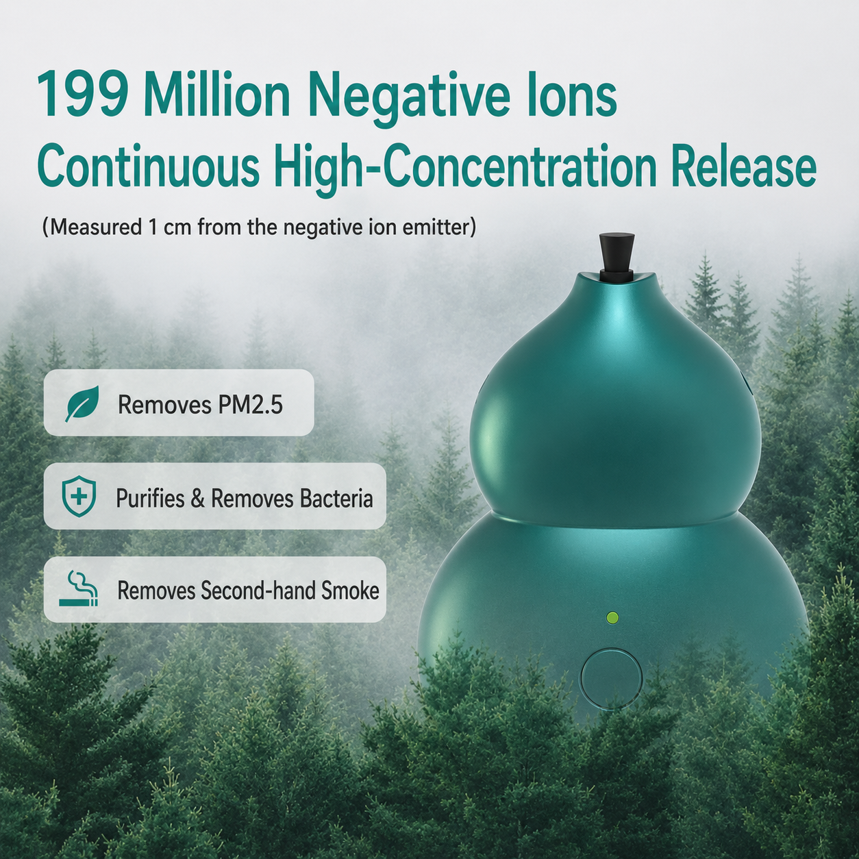 Wearable Negative Ion Air Purifier / Mini Forest Oxygen Bar Electronic Air Purifier Necklace