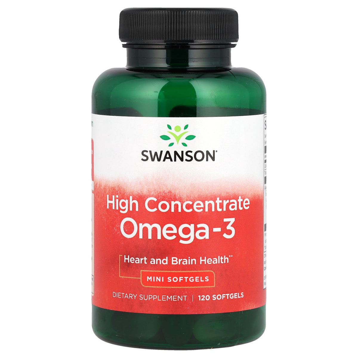 Swanson High Concentrate Omega-3 Fish Oil - 120 Mini Softgels — product packaging