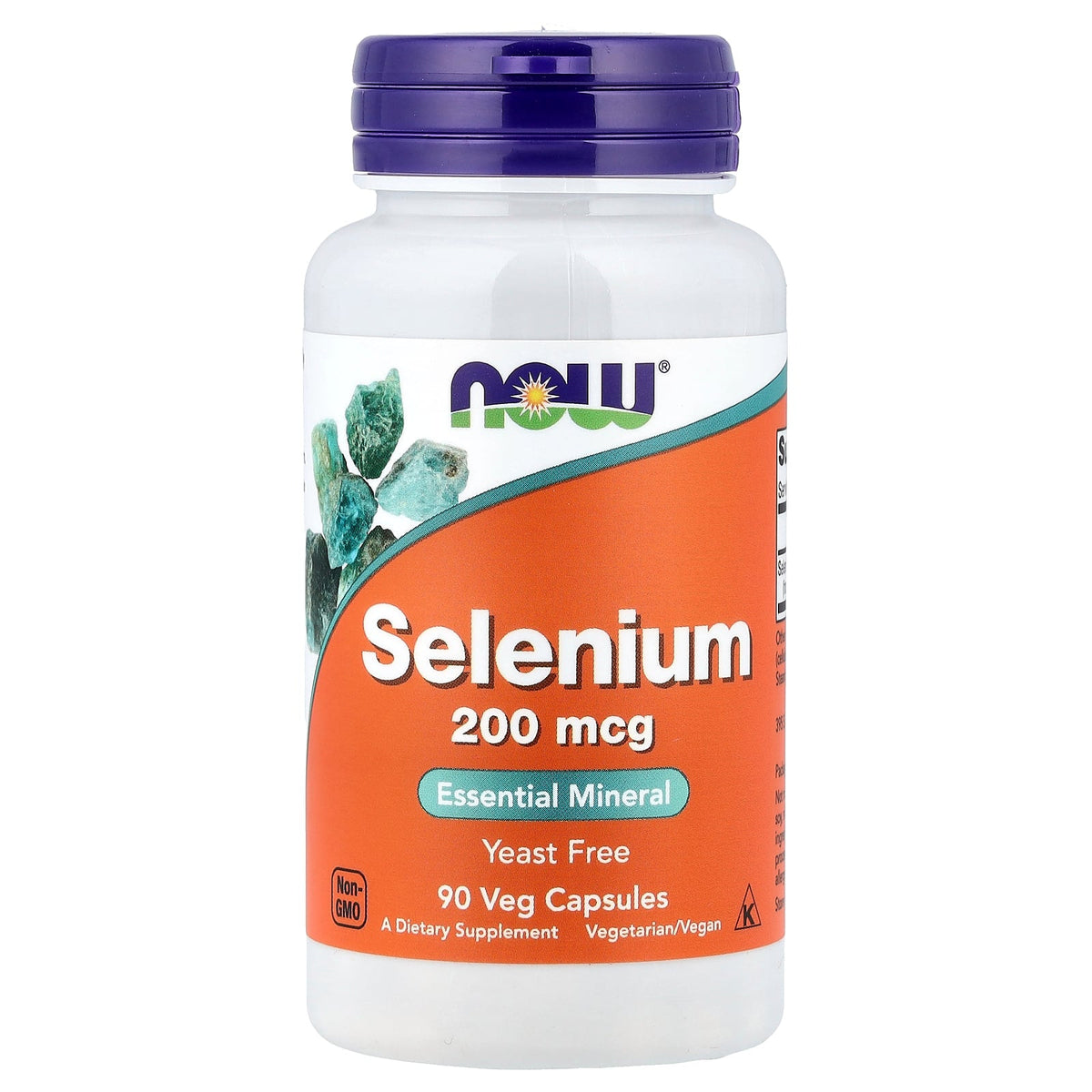 NOW Foods Selenium 200mcg - 90 Veg Capsules — product packaging