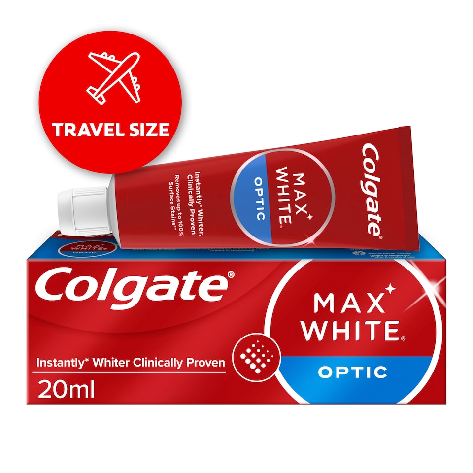 Colgate Max White Optic Toothpaste 20ml - Travel Size