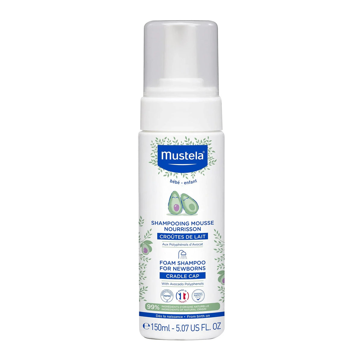 Mustela Foam Shampoo for Newborns Cradle Cap - 150ml — product packaging