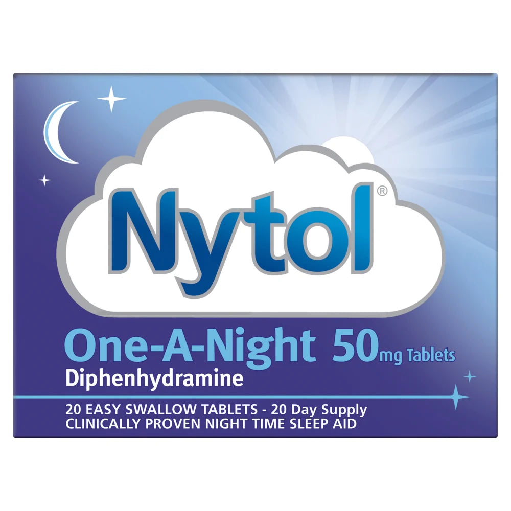 Nytol One-A-Night Diphenhydramine 50mg Tablets - 20 Tablets — product packaging
