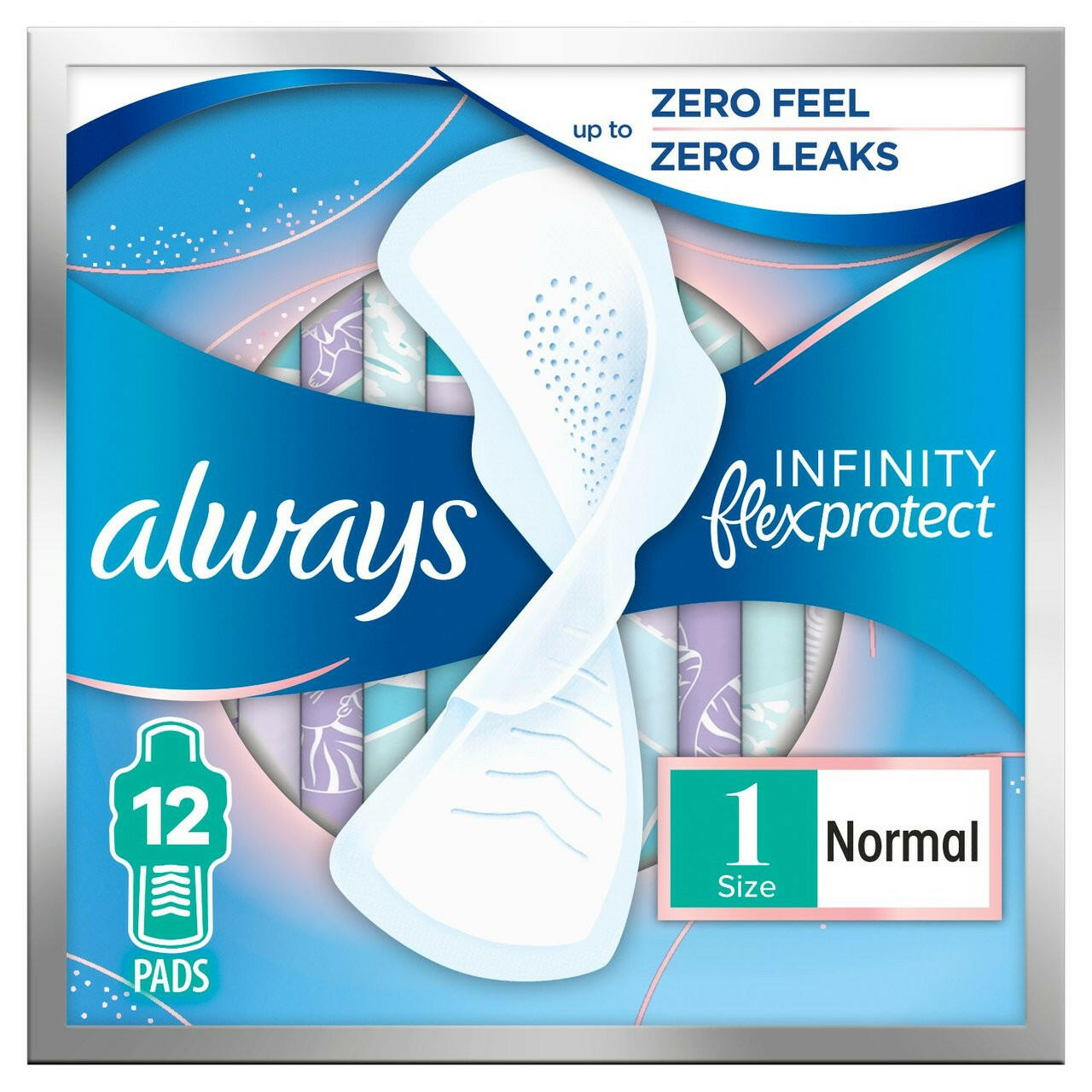 Always Sanitary Towels Infinity Normal (Size 1) Wingsmooth, easy clean