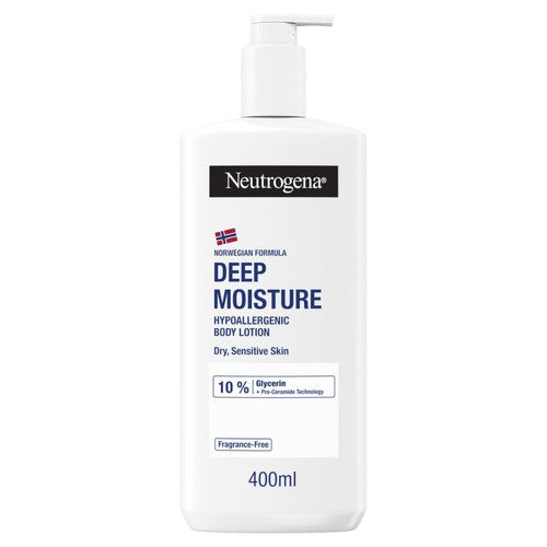 Neutrogena Norwegian Formula Deep Moisture Hypoallergenic Body Lotion Fragrance-Free - 400ml — product packaging