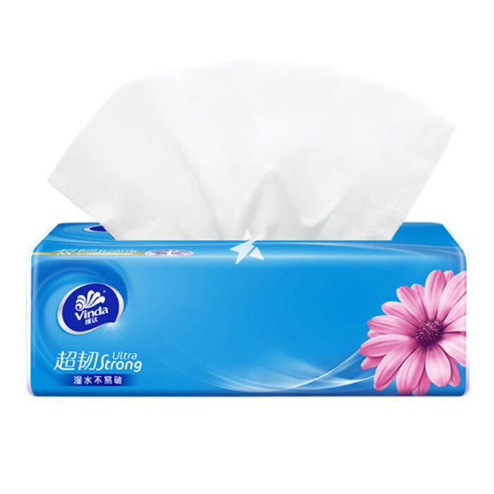 Vinda Soft & Extra Strong 3-Ply Soft White Facial Tissues - 150 Sheets — product packaging
