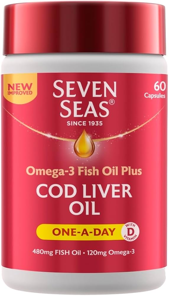 Seven Seas Omega-3 鱼油加鳕鱼肝油 每日一粒 60 粒胶囊