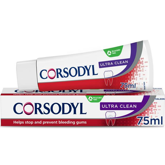 Corsodyl Ultra Clean daily fluoride toothpaste 75ml