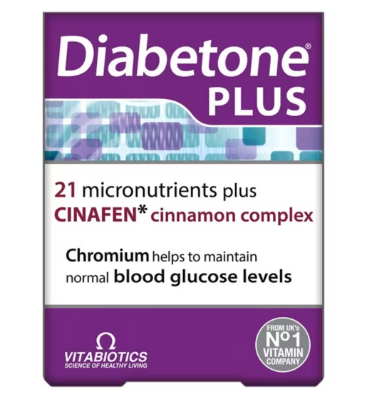 Vitabiotics Diabetone Plus 加强版糖尿病保健综合营养胶囊 – 28粒装