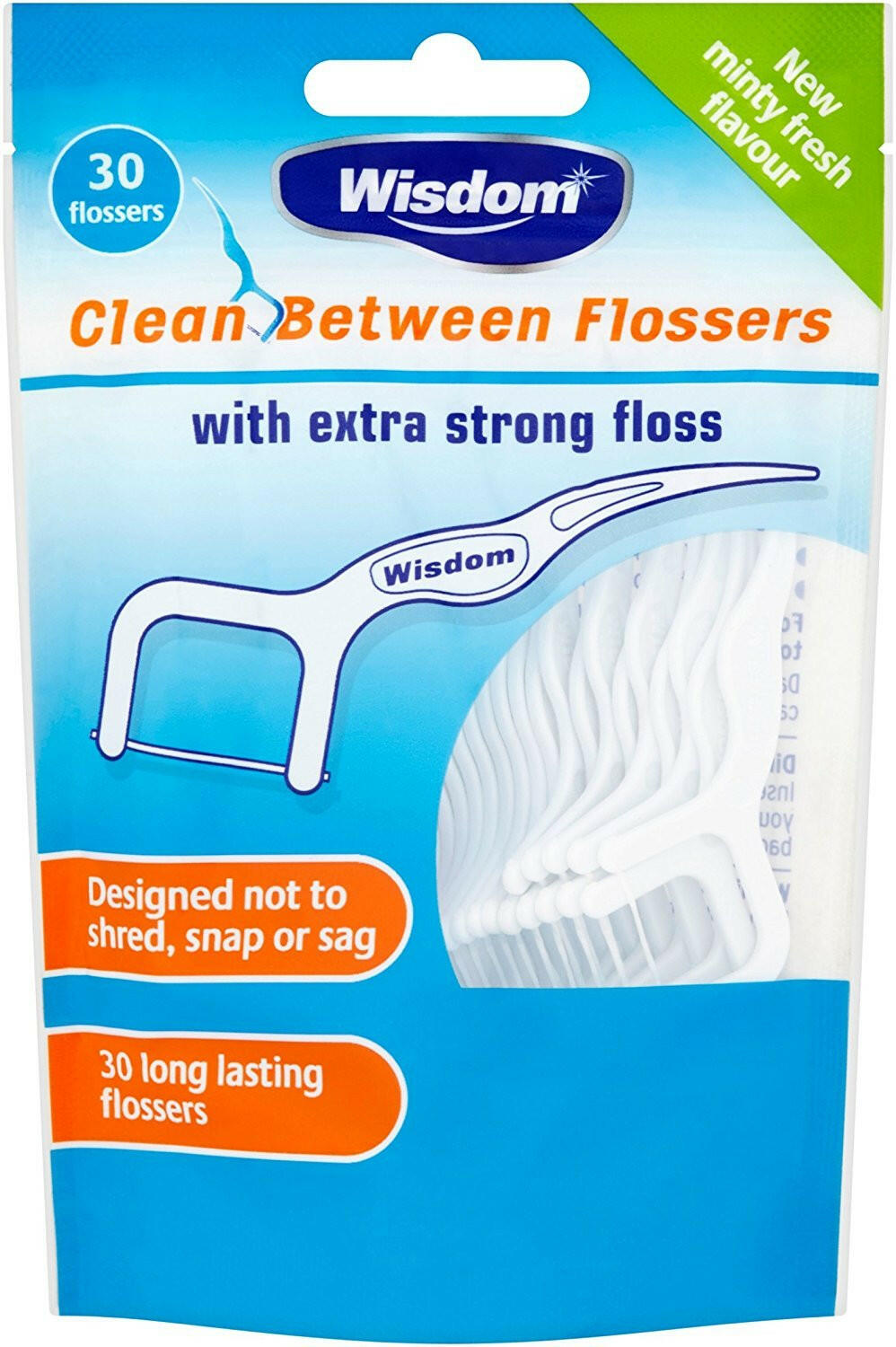 Wisdom Clean Between Flossers - 30 Flossers — product packaging