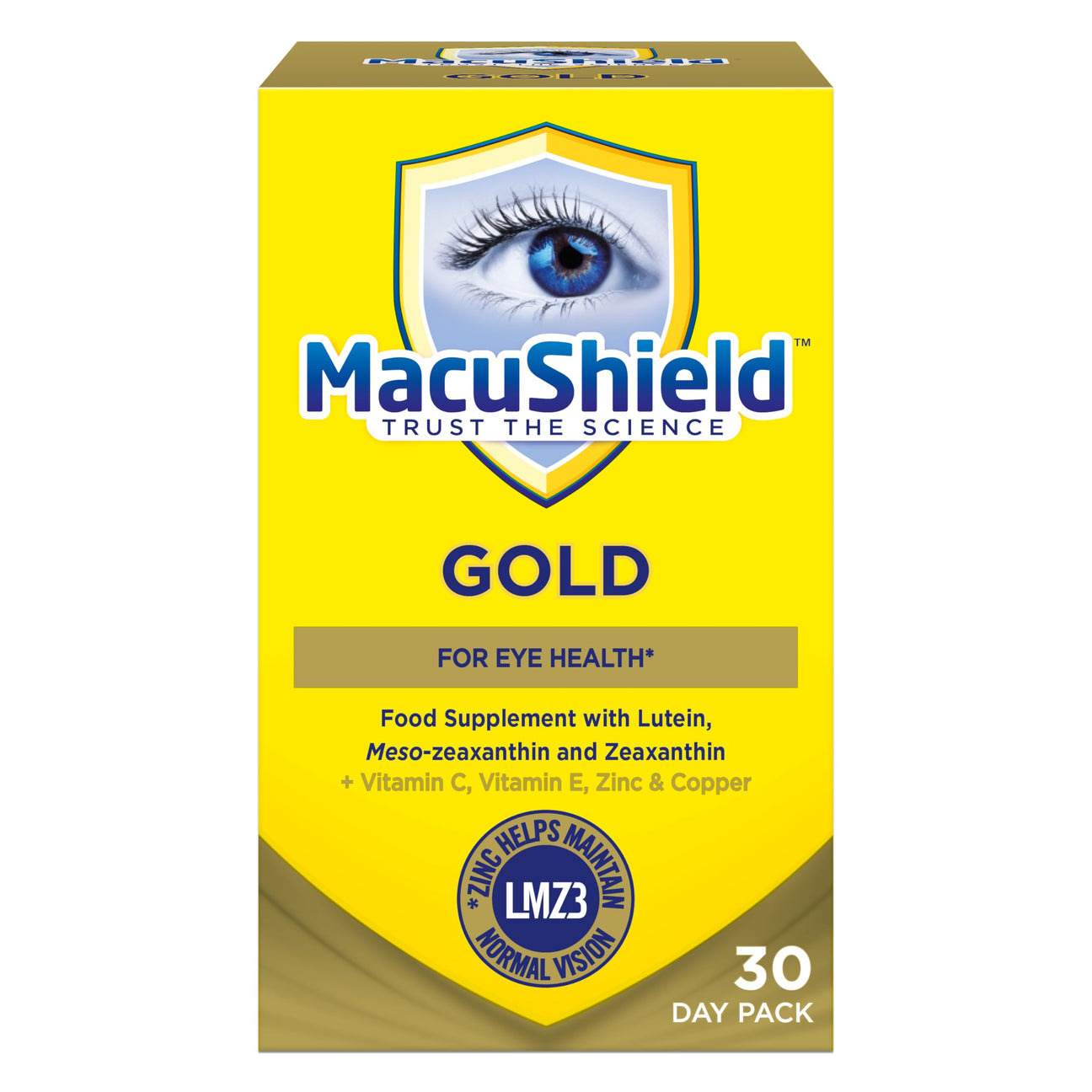 macushield GOLD 护眼胶囊，30 天装，90 粒胶囊 