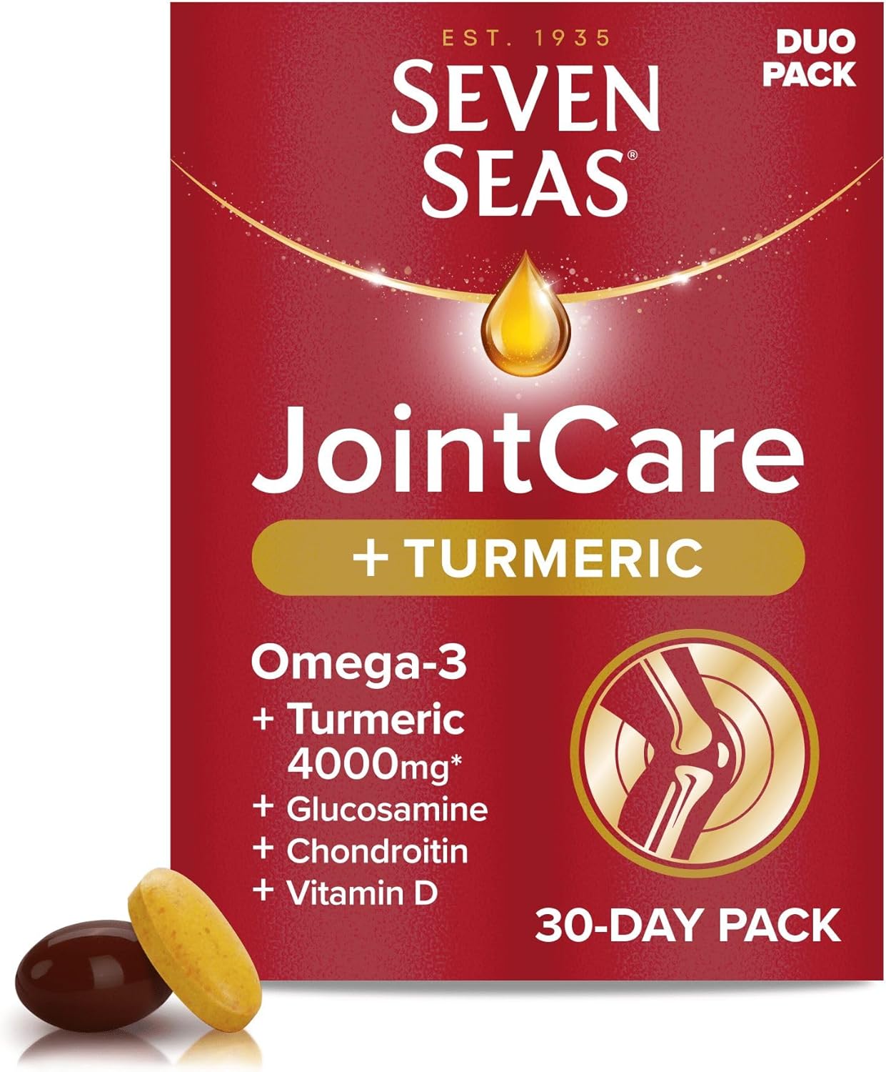 Seven seas 健络+姜黄/Omega-3 双重包 30粒胶囊/30片剂