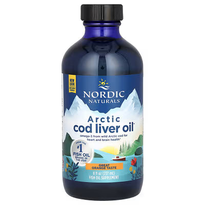 Nordic Naturals，北极鳕鱼肝油，橙味，1060毫克，8液盎司（237毫升）