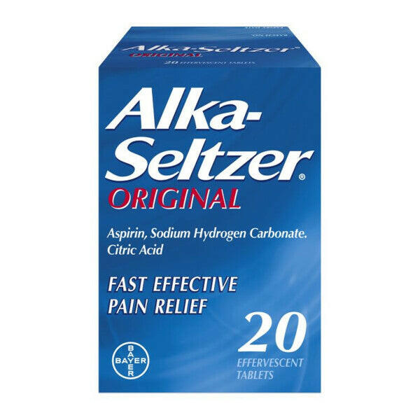 Alka-Seltzer Original Aspirin Effervescent Tablets - 20 Tablets — product packaging