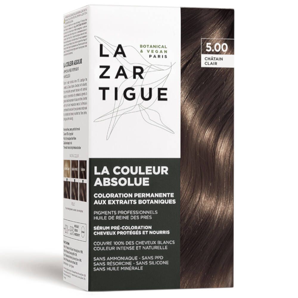 Lazartigue La Couleur Absolue Permanent Hair Colour 5.00 Light Chestnut — product packaging