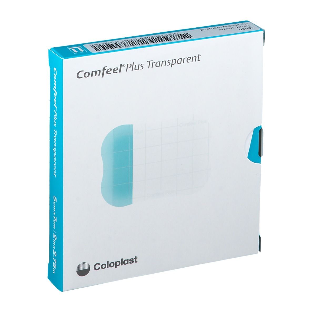 Comfeel Plus Transparent Hydrocolloid Dressing 5cm x 7cm - Pack of 10 — product packaging