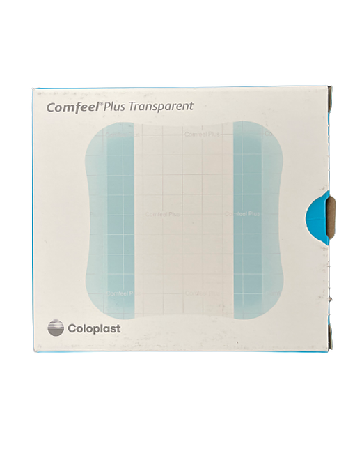 Comfeel Plus Transparent Hydrocolloid Dressing 10cm x 10cm - Pack of 10 — product packaging