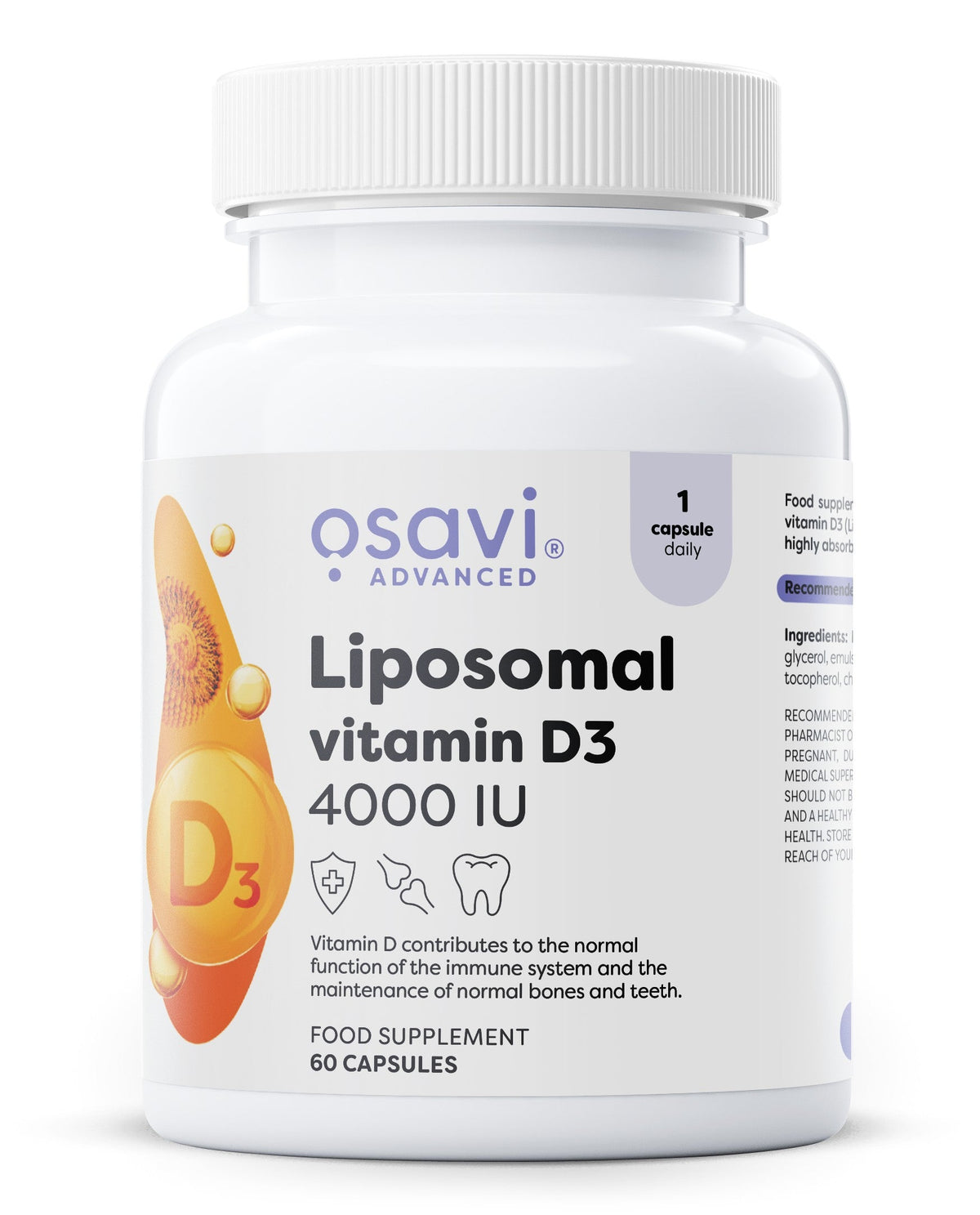 Osavi Liposomal Vitamin D3 4000 IU - 60 Capsules — product packaging