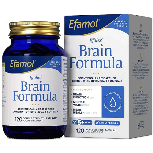 Efamol Efalex Brain Formula Double Strength Omega-3 & Omega-6 - 120 Capsules — product packaging