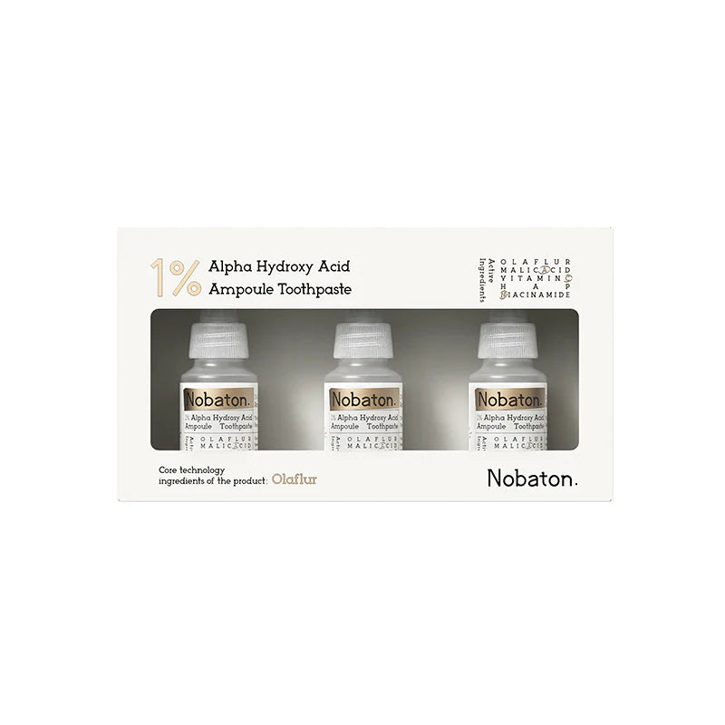 Nobaton 1% Alpha Hydroxy Acid ampoule toothpaste，1%果酸安瓶牙膏