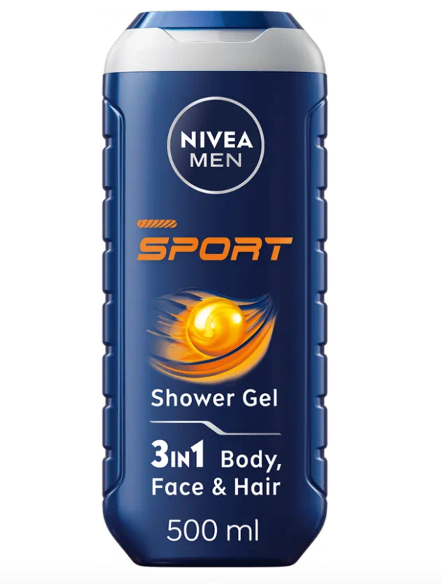 NIVEA MEN Sport 3in1 Shower Gel for Body, Face & Hair - 500ml — product packaging