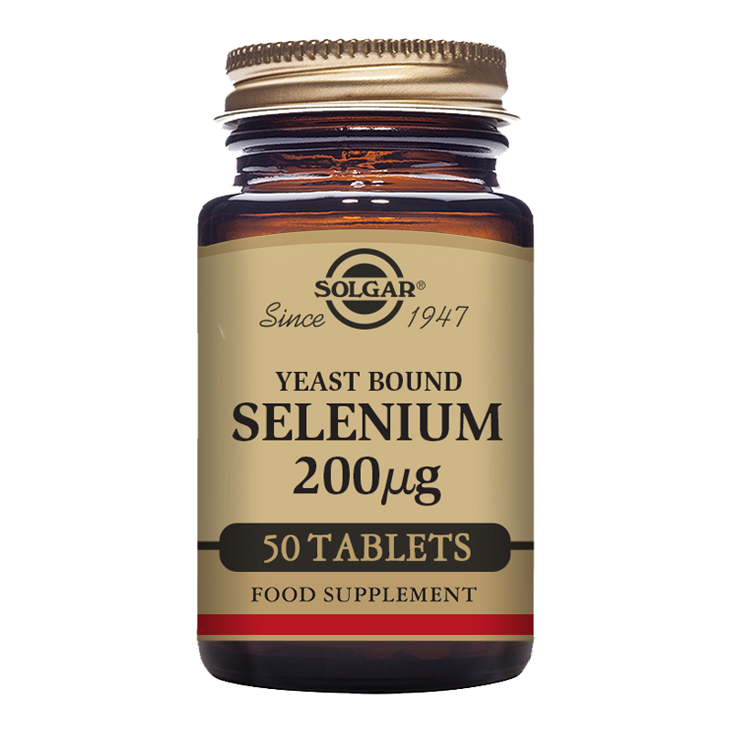 Solgar Yeast Bound Selenium 200µg Tablets - 50 Tablets — product packaging