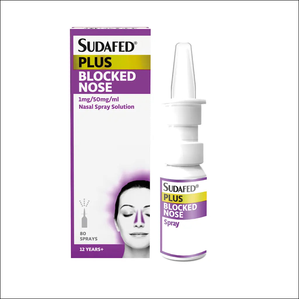 Sudafed Plus Blocked Nose Nasal Spray - 80 Sprays — product packaging