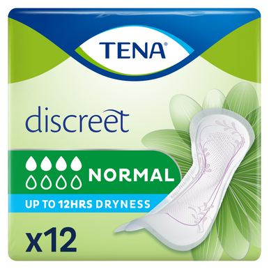 TENA Discreet Normal Incontinence Pads - 12 Pack — product packaging