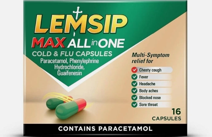 Lemsip Max 全效感冒流感胶囊 - 16 粒装