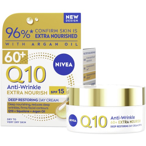 NIVEA Q10 Power Anti-Wrinkle Extra Nourish Day Cream SPF15 - 50ml — product packaging