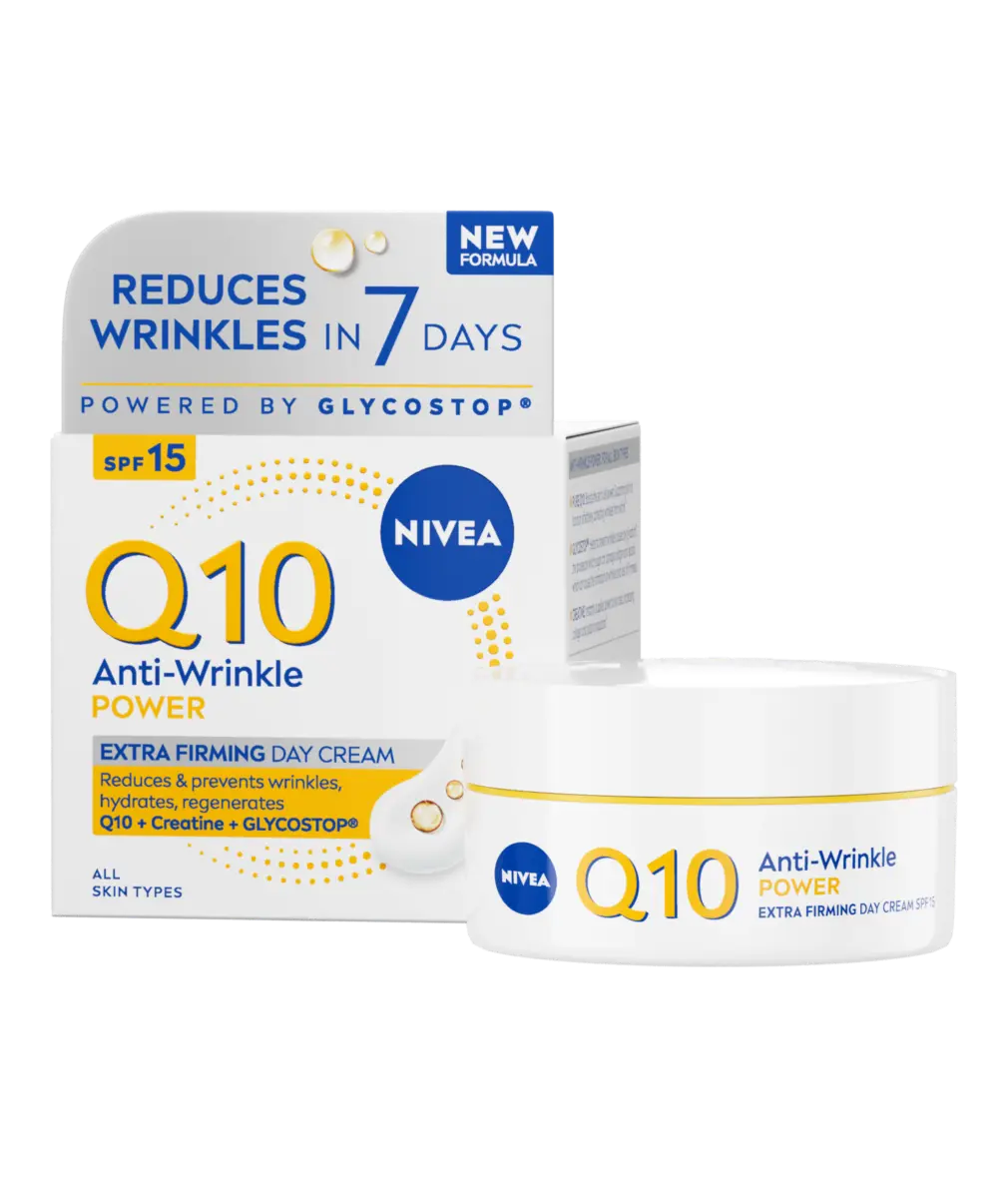 NIVEA Q10 Anti-Wrinkle Power Extra Firming Day Cream SPF15 - 50ml — product packaging