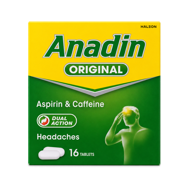 Anadin Original 阿司匹林咖啡因止痛片 - 16片