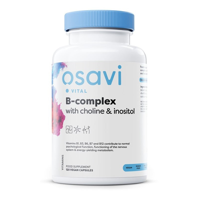 Osavi B-Complex with Choline & Inositol - 120 Vegan Capsules — product packaging