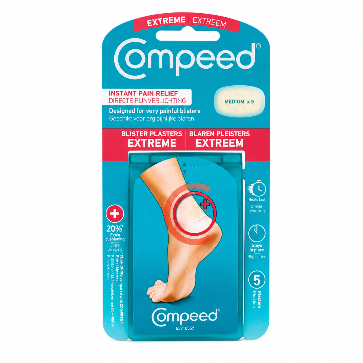 Compeed 水泡贴 特强粘性绷带 - 5片装 